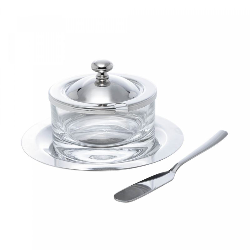Manteigueira-de-Aco-Inox-e-Vidro-com-Espatula-Italy-Wolff