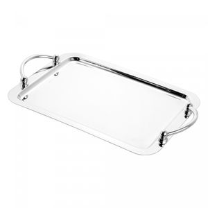 Bandeja de Aço Inox com Alça Balls 27cm x 19cm - Wolff