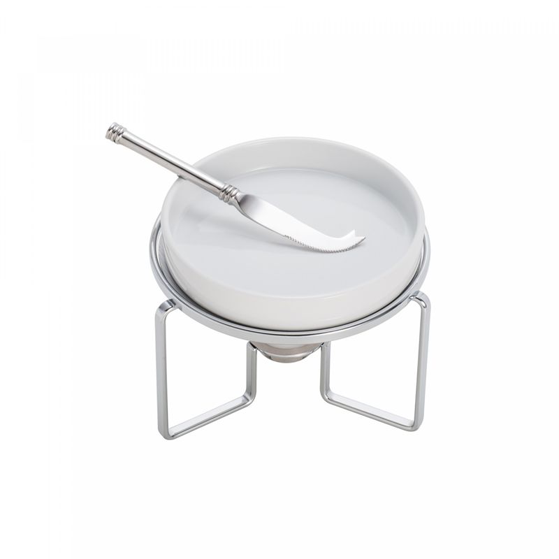 Rechaud-para-Queijo-Brie-de-Prata-e-Ceramica-com-Faca-17cm-x-14cm-Wolff
