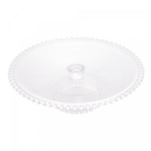 Prato para Bolo com Pé de Cristal Pearl 31cm x 11cm - Wolff