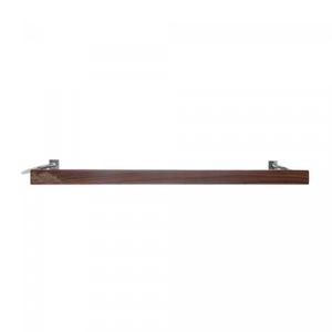 Bandeja de Madeira com Alça Argola Teca Prata 45cm x 30cm x 5cm - Wolff Craft