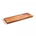 Tabua-para-Servir-de-Madeira-com-Aco-Inox-Teca-Champanhe-46cm-x-13cm-x-35cm-Wolff-Craft