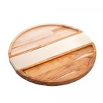 Petisqueira-Redonda-de-Madeira-com-Aco-Inox-Teca-Champanhe-35cm-x-345cm-x-2cm-Wolff-Craft