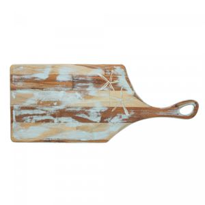 Tábua de Madeira Teca Noronha Azul 60cm x 25cm x 2cm - Wolff Craft