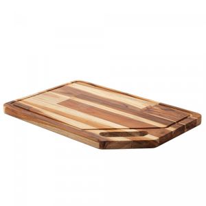 Tábua de Corte de Madeira Teca Barbecue 45cm x 30cm x 2cm - Wolff Craft