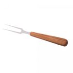 Garfo-para-Churrasco-Aco-Inox-com-Cabo-de-Madeira-Teca-30cm-x-2cm-x-15cm-Wolff-Craft