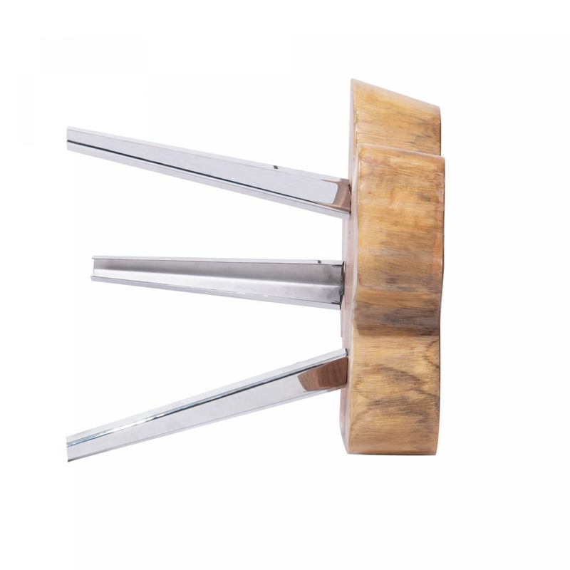 Mesa-de-Centro-de-Madeira-Teca-com-Pe-de-Aco-Inox-45cm-x-45cm-x-40cm-Wolff-Craft