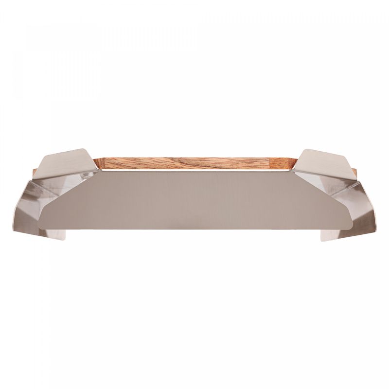 Centro-de-Mesa-de-Aco-Inox-Champanhe-Origami-com-Madeira-Cerejeira-31cm-x-31cm-x-7cm-Wolff-Craft