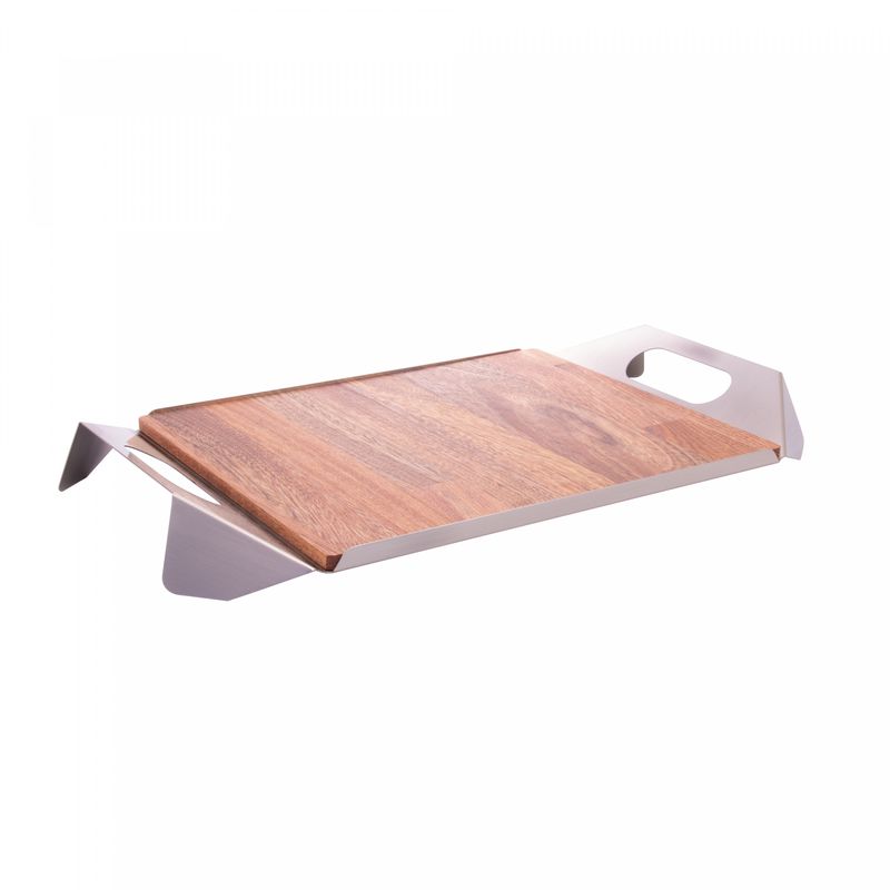 Bandeja-de-Aco-Inox-Champanhe-Origami-com-Alca-e-Madeira-Cerejeira-53cm-x-31cm-x-55cm-Wolff-Craft