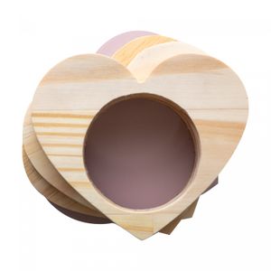 Cachepot de Madeira para Vaso de Plantas Rosa 17cm x 15cm x 7cm - Woodart