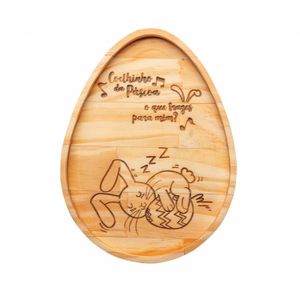 Petisqueira de Madeira Pinus New Easter 24cm x 18cm x 1,5cm - Woodart