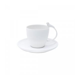 Conjunto 6 Xícaras de Chá de Porcelana com Pires Birds 200ml - Wolff