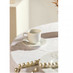 Conjunto 6 Xícaras de Café de Porcelana Limoges com Pires Vendange 100ml - Wolff