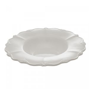 Conjunto 4 Pratos para Massa de Porcelana Fancy Branco 23cm x 5cm -Wolff