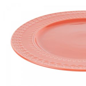 Prato Raso de Porcelana Grace Carmim 27cm - Wolff
