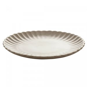 Conjunto 2 Pratos para Sobremesa de Porcelana Pétala Areia Matt 20cm - Wolff