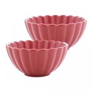 Conjunto 2 Bowls de Porcelana Pétala Vermelho Matt 12cm x 6 cm - Wolff