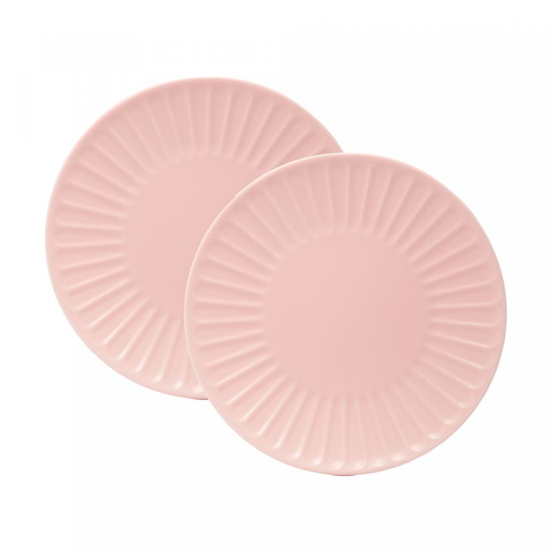 Conjunto-2-Pratos-de-Ceramica-para-Sobremesa-Colibri-Rosa-19cm-Wolff