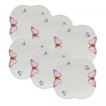 Conjunto-6-Pratos-para-Sobremesa-de-Porcelana-Borboletas-Branco-19cm-Wolff
