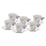 Conjunto-6-Xicaras-de-Cha-de-Porcelana-com-Pires-Borboletas-Branco-200ml-Wolff