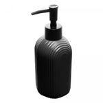 Porta-Sabonete-Liquido-de-Ceramica-Arcos-Preto-350ml-Wolff