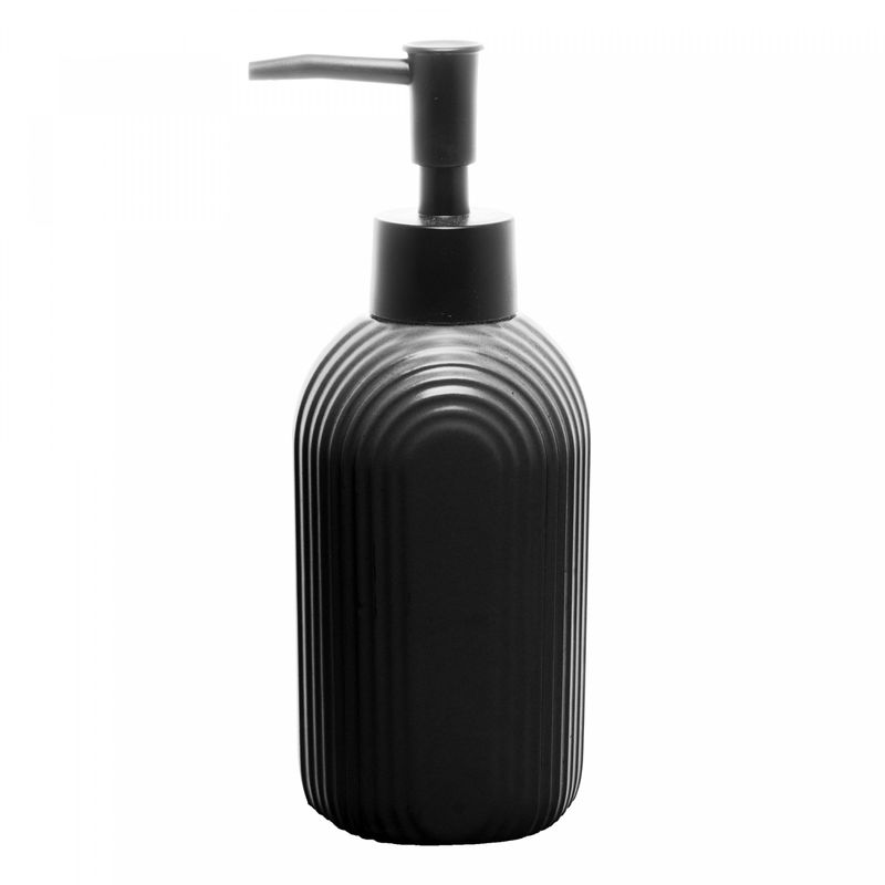 Porta-Sabonete-Liquido-de-Ceramica-Arcos-Preto-350ml-Wolff