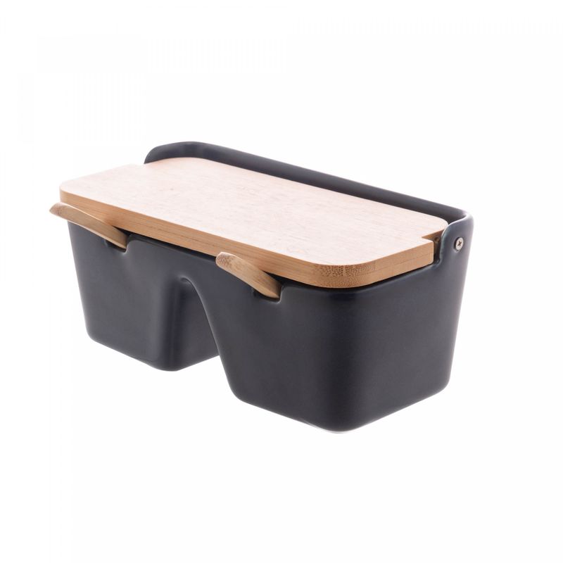 Saleiro-de-Ceramica-2-Divisorias-com-Tampa-e-Colher-de-Bambu-Azul-85cm-x-19cm-x-95cm-Wolff