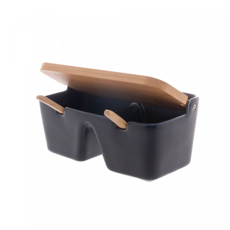 Saleiro-de-Ceramica-2-Divisorias-com-Tampa-e-Colher-de-Bambu-Azul-85cm-x-19cm-x-95cm-Wolff