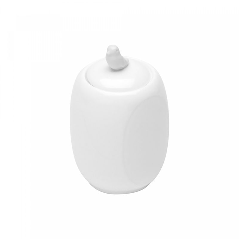 Pote-de-Porcelana-com-Tampa-Birds-Branco-6cm-x-8cm-x-11cm-Wolff