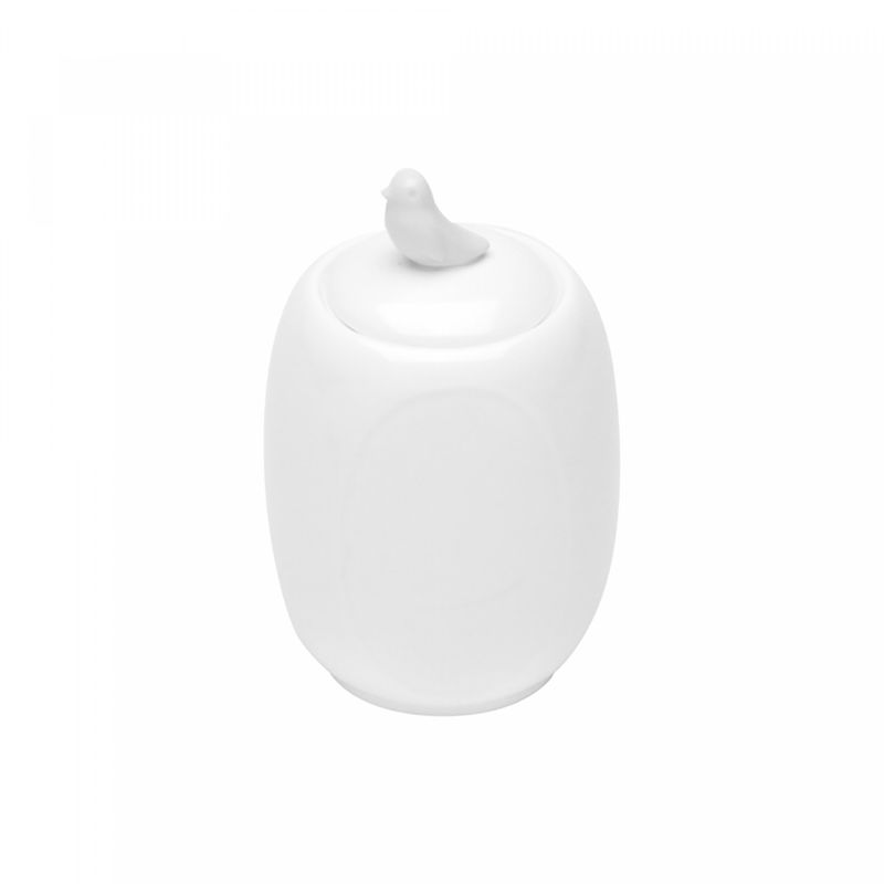 Pote-de-Porcelana-com-Tampa-Birds-Branco-6cm-x-8cm-x-11cm-Wolff