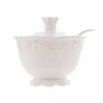 Acucareiro-de-Porcelana-com-Colher-e-Tampa-Alto-Relevo-Branco-105cm-x-95cm-Wolff