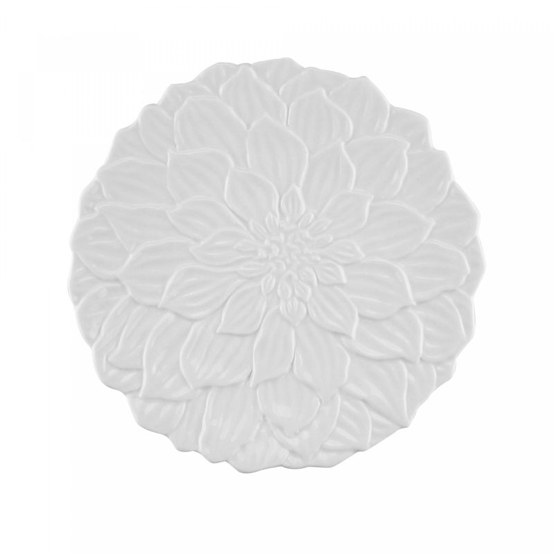 Prato-para-Sobremesa-de-Porcelana-Daisy-Branco-19cm-Wolff