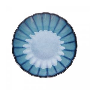 Prato para Risoto de Cerâmica Scallop Azul 23cm - Wolff