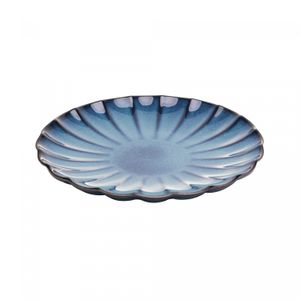 Prato para Sobremesa de Cerâmica Scallop Azul 21cm - Wolff