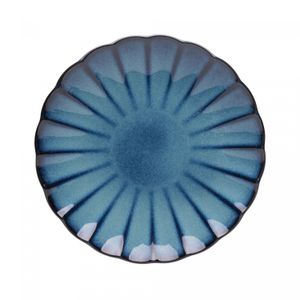 Prato para Sobremesa de Cerâmica Scallop Azul 21cm - Wolff