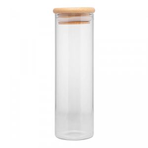 Porta Mantimento de Vidro Borossilicato com Tampa de Bambu 210ml - Wolff