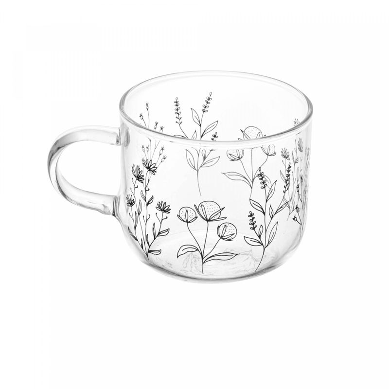 Caneca-de-Vidro-Borossilicato-Resistente-ao-Calor-Flor-120ml-Wolff