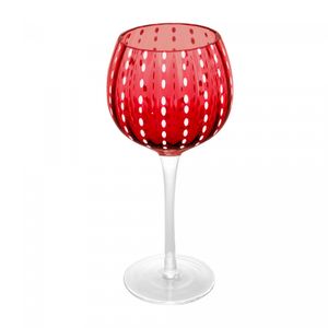 Conjunto 2 Taças para Vinho de Vidro Orquídea Vermelho 450ml - Wolff