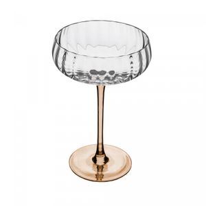 Conjunto 2 Taças Coupe de Vidro com Haste Âmbar Classic 280ml - Wolff