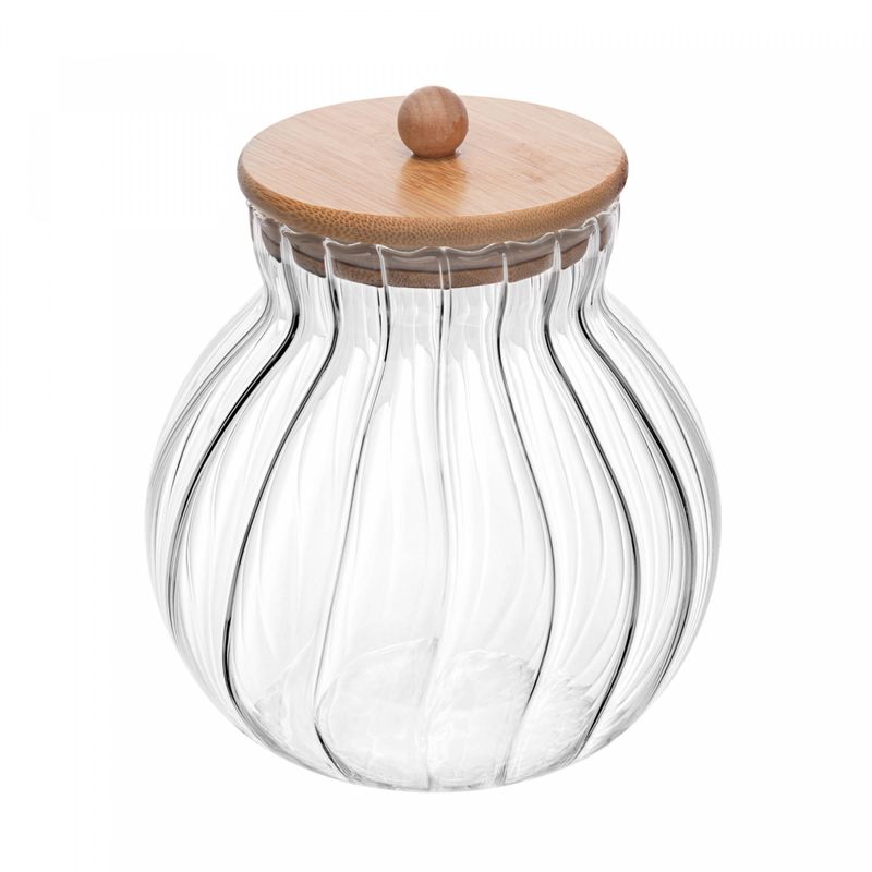 Porta-Mantimentos-de-Vidro-com-Tampa-de-Bambu-Classic-700ml-Wolff