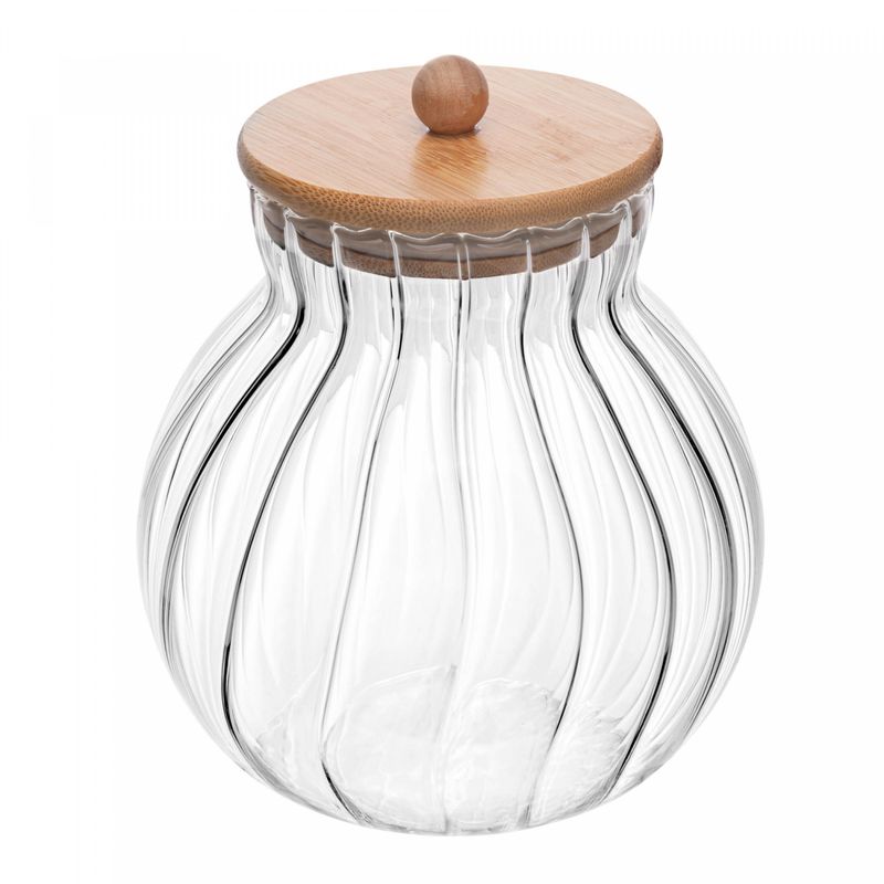 Porta-Mantimentos-de-Vidro-com-Tampa-de-Bambu-Classic-15L-Wolff