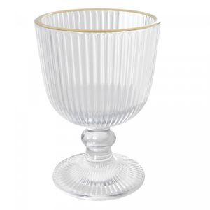 Conjunto 2 Taças de Vidro com Fio de Ouro Lines 380ml - Wolff