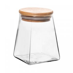 Porta Mantimento de Vidro Borossilicato com Tampa de Bambu 350ml - Wolff