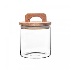 Porta Mantimento de Vidro Borossilicato com Tampa de Acácia 700ml - Wolff