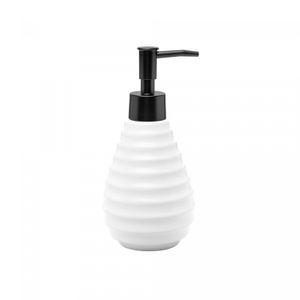 Porta Sabonete Líquido de Cerâmica Colméia Branco 330ml - Wolff