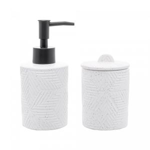 Conjunto 2 Peças para Banheiro de Cerâmica Floco Branco - Wolff