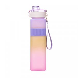 Garrafa Squeeze em Policarbonato Degradê com cinta Emborrachada Roxa 900ml - Wolff