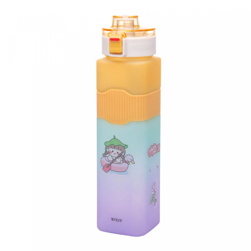 Garrafa-Squeeze-em-Policarbonato-Degrade-com-cinta-Emborrachada-Amarela-900ml-Wolff