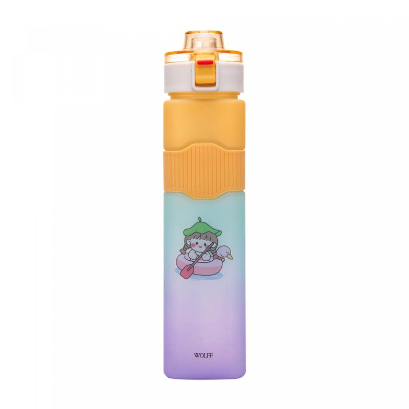 Garrafa-Squeeze-em-Policarbonato-Degrade-com-cinta-Emborrachada-Amarela-900ml-Wolff