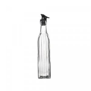 Garrafa para Azeite de Vidro com Tampa de Silicone Preta Essência 500ml - Wolff